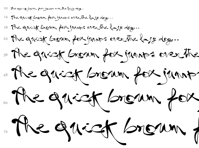 Vtks Legal font waterfall